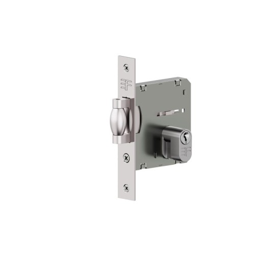 Fechadura Inox 3f Rolete Porta Giro/pivotante Madeira 4145R55